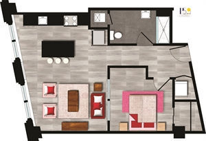 Floor Plan - One Bedroom 
