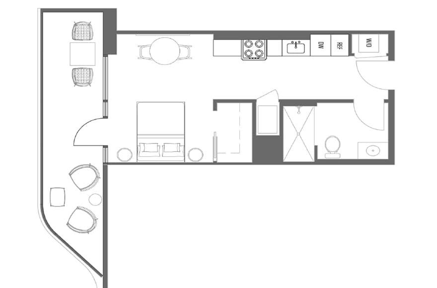 Floor Plan - S4 Studio Apartment