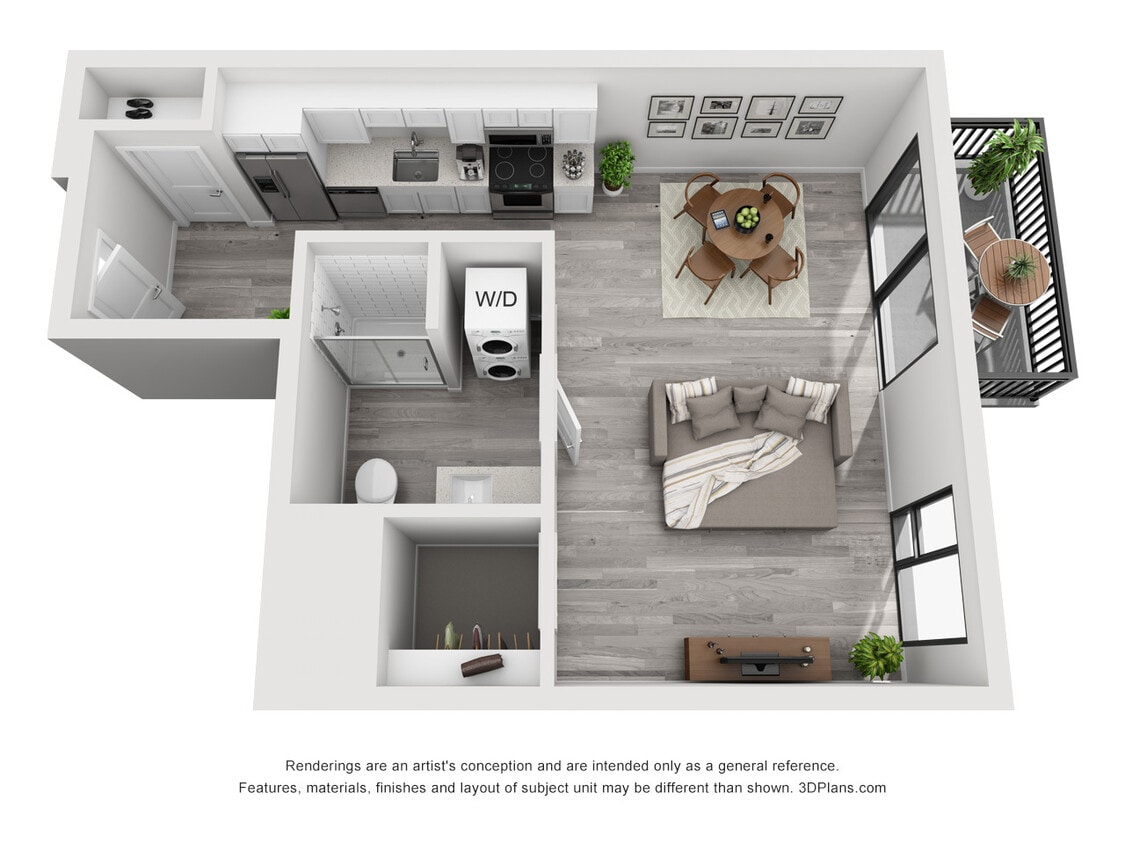 The Glenn - A6 - 0x1 - 1 Beds - 1 Baths - 555 Sq. ft. - A6