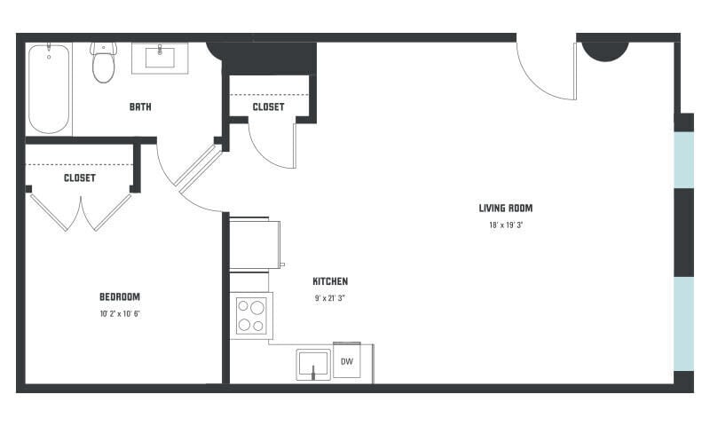 Floor Plan - A12 One Bedroom