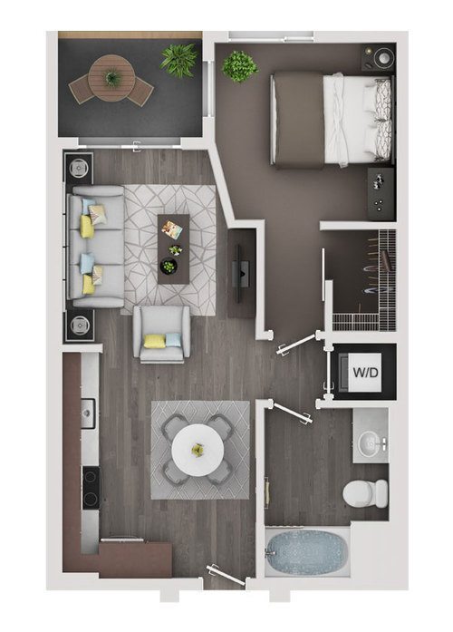 Floor Plan - 1/1 Small