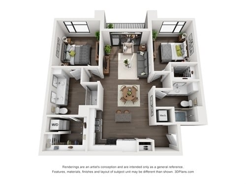 Ellison On Broad - Chambray (C4) - 2 Beds - 2 Baths - 1060 Sq. ft. - Chambray (C4)