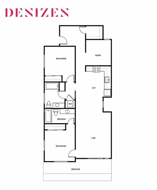 2E - 2B2B - 1251 SQFT - 2E