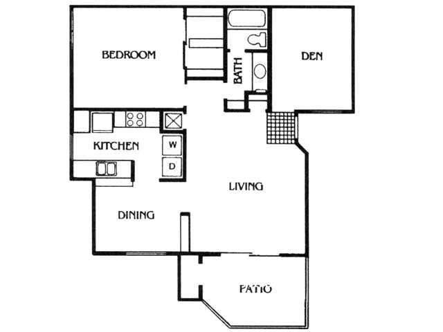1BR/1BA - D Plan