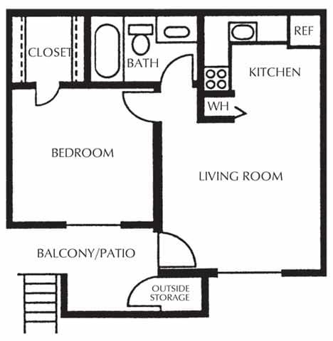 1BR/1BA - 1 Bedroom 1 Bathroom