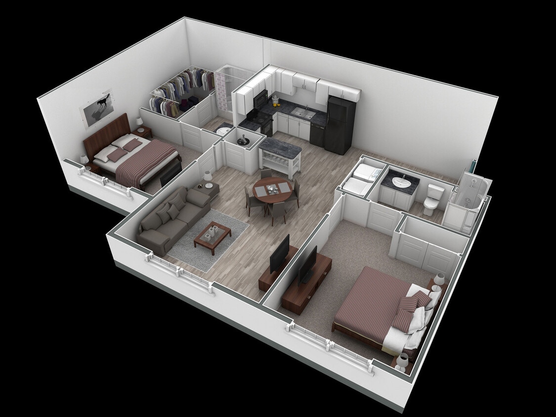 Floor Plan - 2-2 BR Retreat Overlook