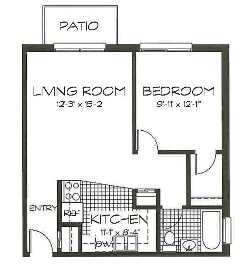 1 Bedroom, 1 Bath - FIVE35