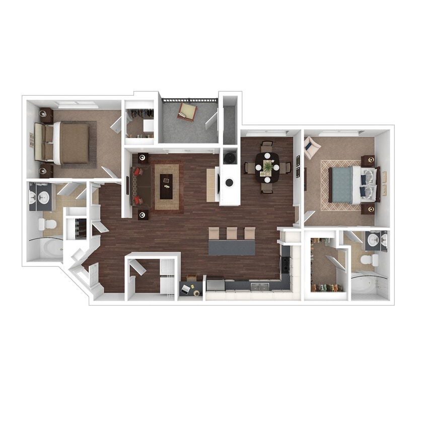 B2R Floorplan | Two Bedroom - B2R