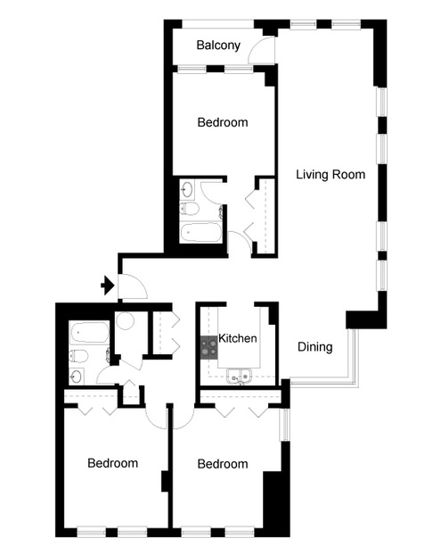 3BR/2BA - 3 Bed 2 Bath