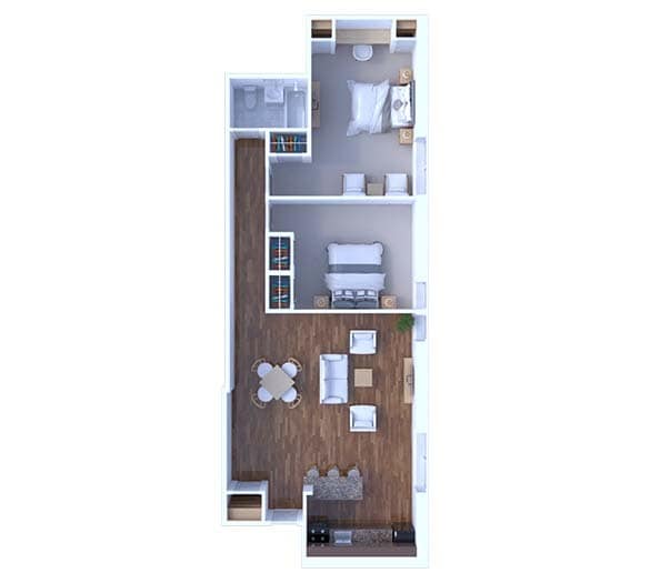 Floor Plan - 2 Bedroom Floor Plan B1