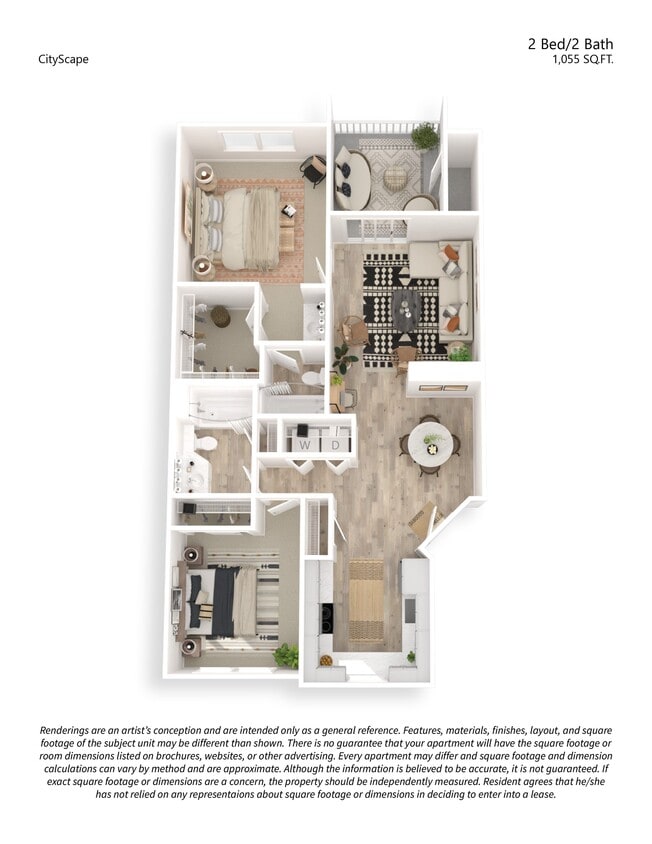 Floor Plan - B1 2x2 Premium