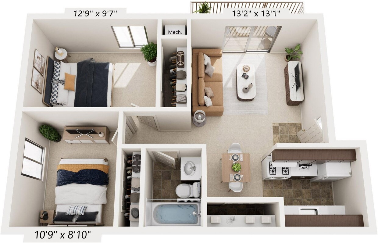 Floor Plan - Standard Two Bedroom