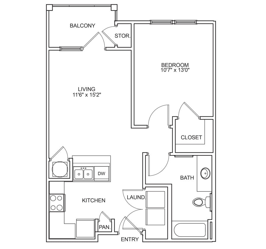 Capital Place at Southwood - Southwood I - 1 Beds - 1 Baths - 733 Sq. ft. - Southwood I