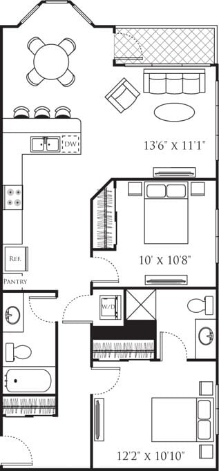 Floor Plan - Two Bedroom G Premium