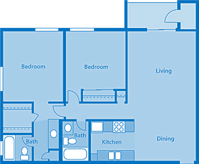 Floor Plan - F | Two Bedroom