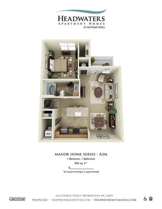 Floor Plan - 1 Bedroom 1 Bath