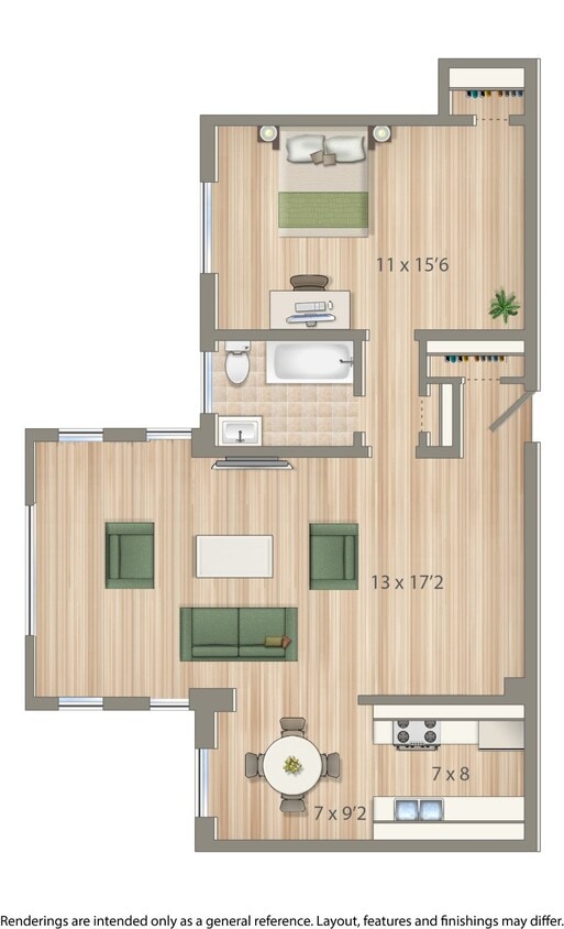 Floor Plan - 1 Bedroom F