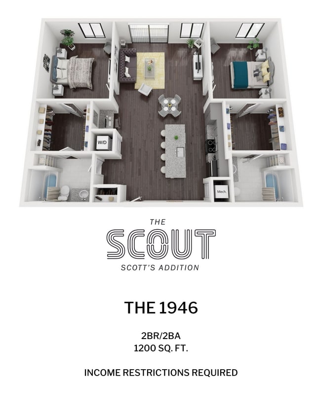 Floor Plan - *The 1946 - Income Restricted*
