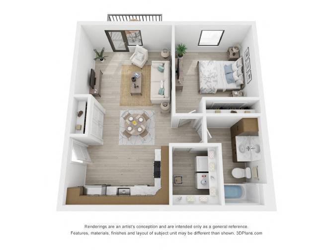 Floor Plan - One Bedroom A