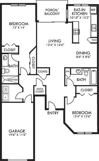 Floor Plan - Hamilton with Attached Garage