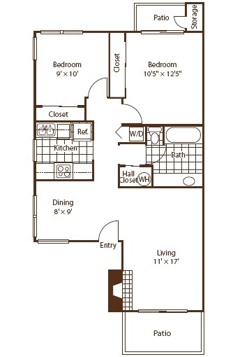 2BR/1BA - B1