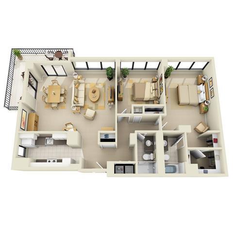 Floor Plan - Tower 2BR FJ