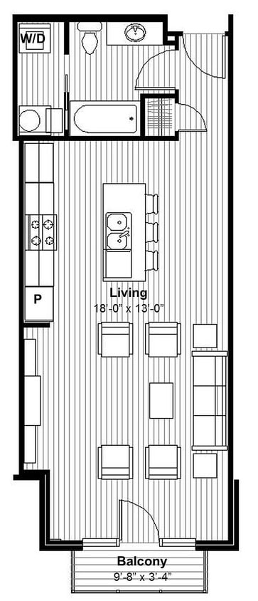 Studio-Modern + Cocktail Balcony, Spa Tub - Modern Studio + Cocktail Balcony, Spa Tub