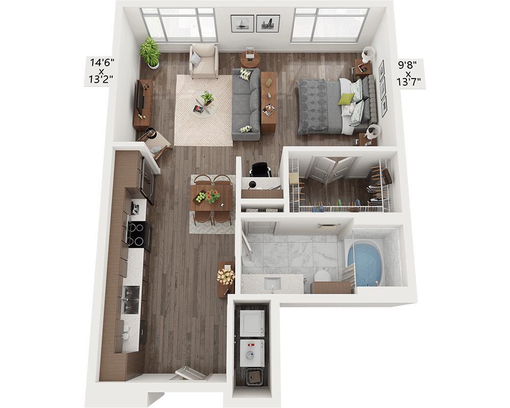 Floor Plan - Studio E1B