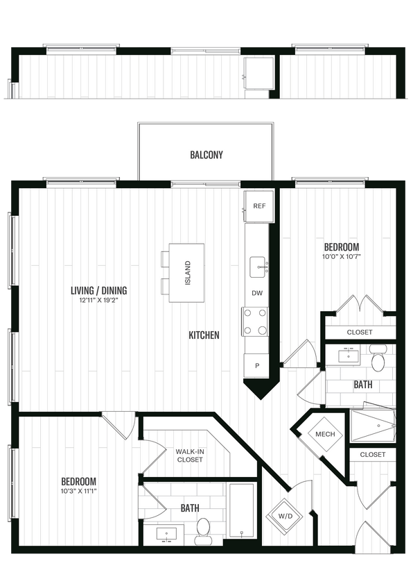 Floor Plan - 2 Bed/2 Bath-B10