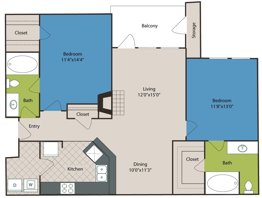 Riverchase_B4.jpg - 2 bedroom 2 bathroom 1099 sq ft