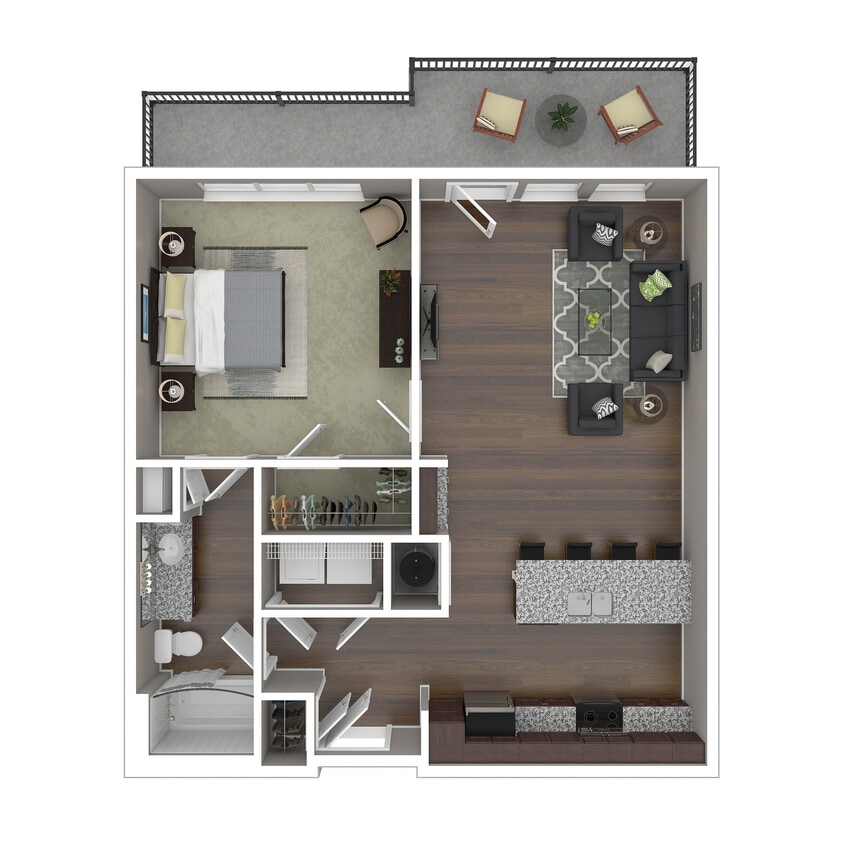 A1 3D Floor Plan - A1