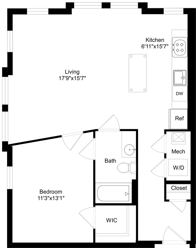 Floor Plan - 1B1IZ