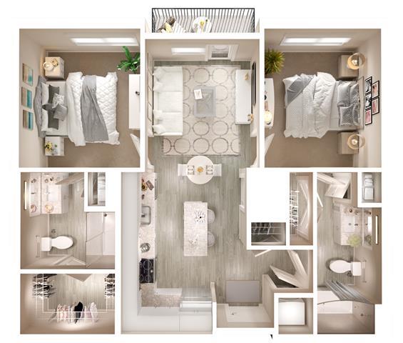 Floor Plan - B1 Balcony