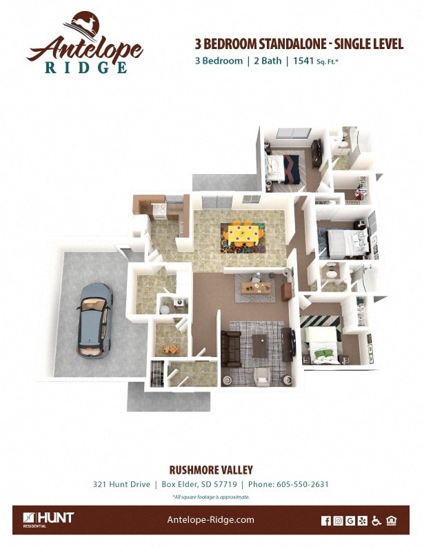 Floor Plan - Rushmore Valley 3 Bed Single Level