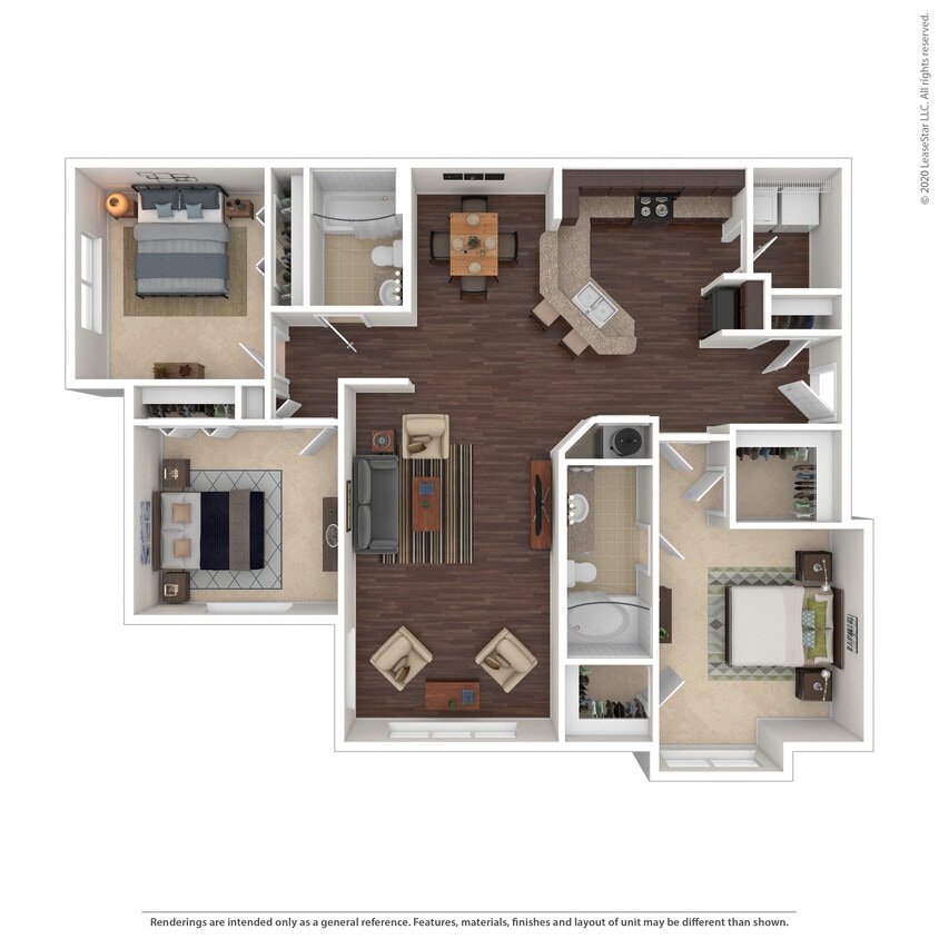 Floor Plan - Three Bedrooom Two Bath Select