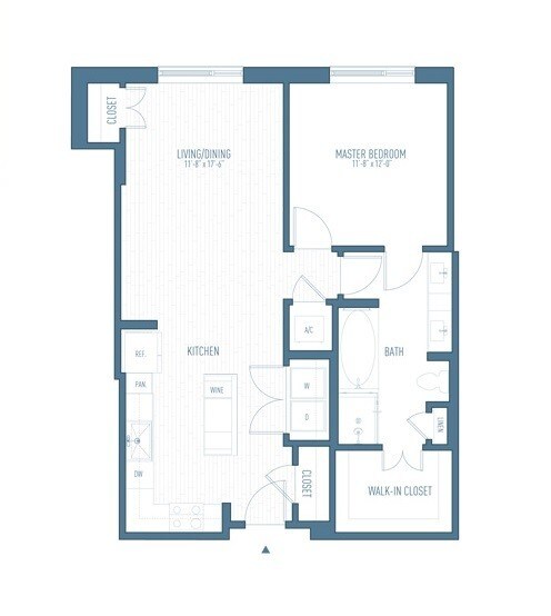 One Hermann Place - A6 - 1 Beds - 1 Baths - 875 Sq. ft. - A6