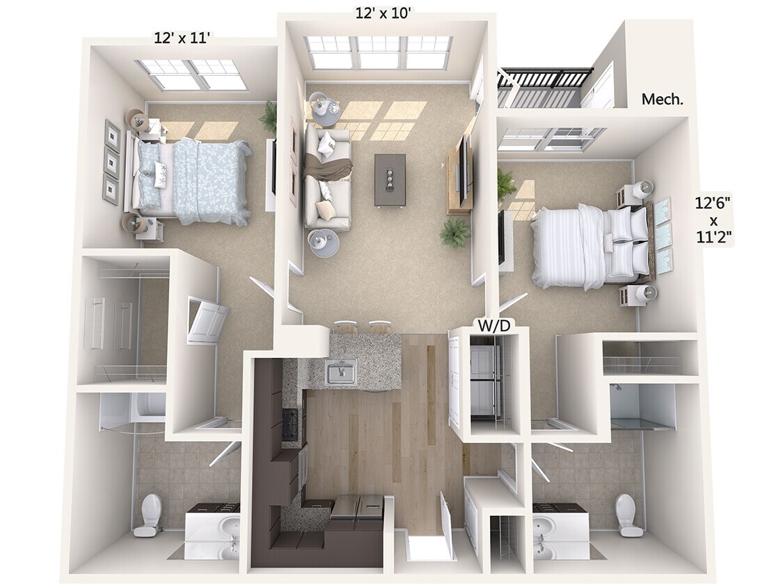 Floor Plan - B1-HP-1098sf-Stainless