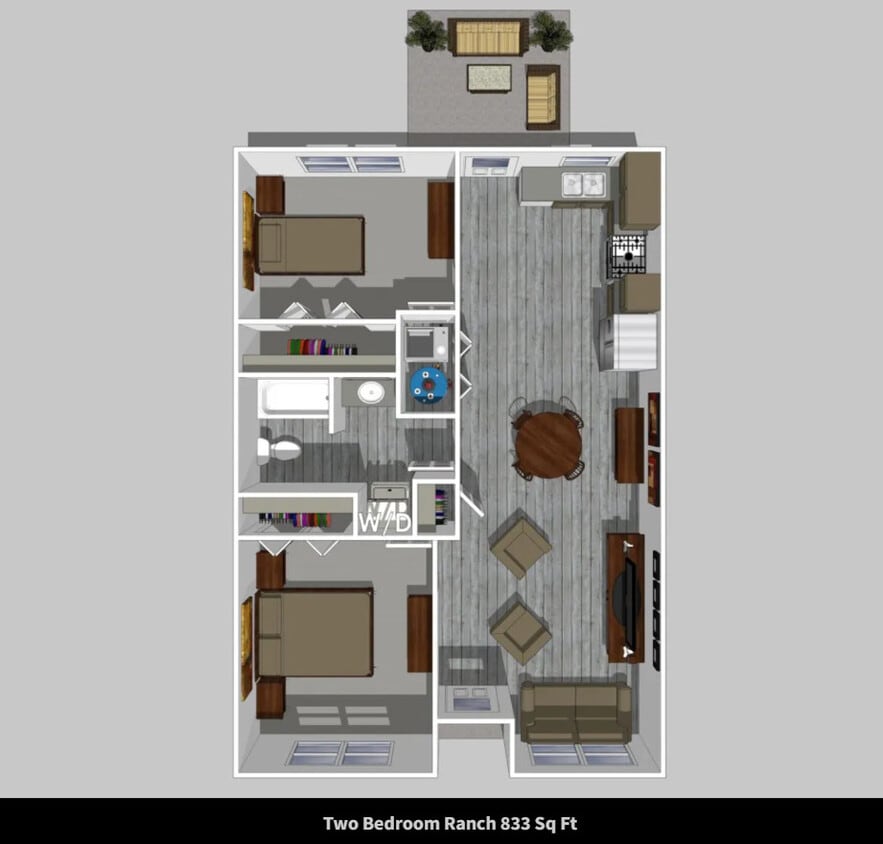 2 Bedroom Ranch - Ranch 2 Bedroom