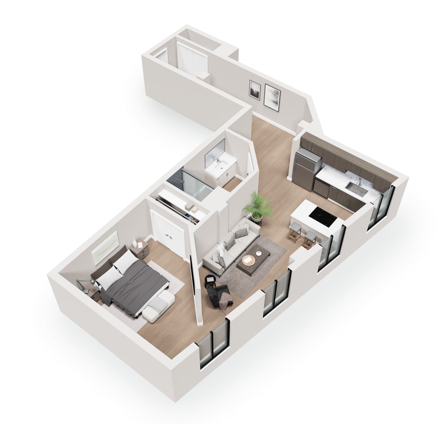 Floor Plan - 1 Bedroom - 02