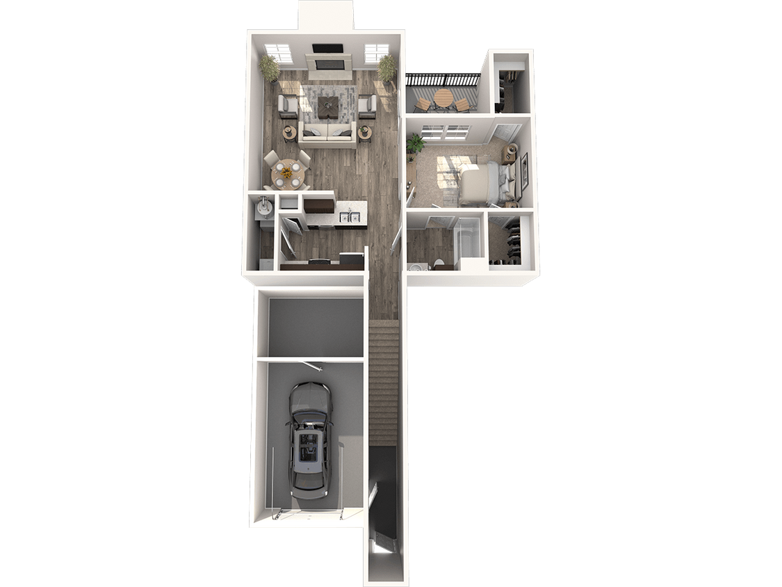 Floor Plan - A8 1074 Sq. Ft. 2nd Fl. With Garage & Extra Bon...