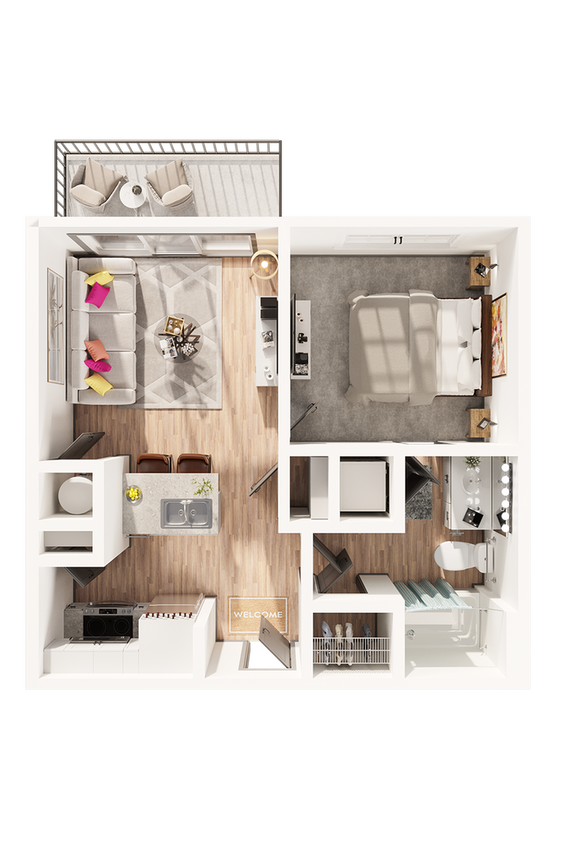 The Roosevelt Arlington Commons- A1A Floorplan - A1A