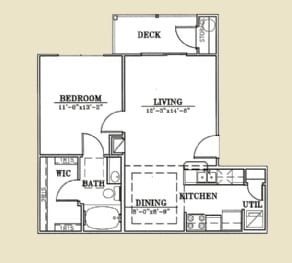 1BR/1BA - 1-1