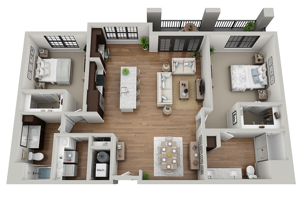 Floor Plan 2H | Arrabelle Apartments | Apartments in Cedarburg, WI - 2H