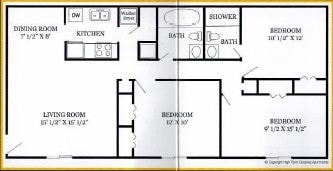 3BR/2BA - Three Bedroom