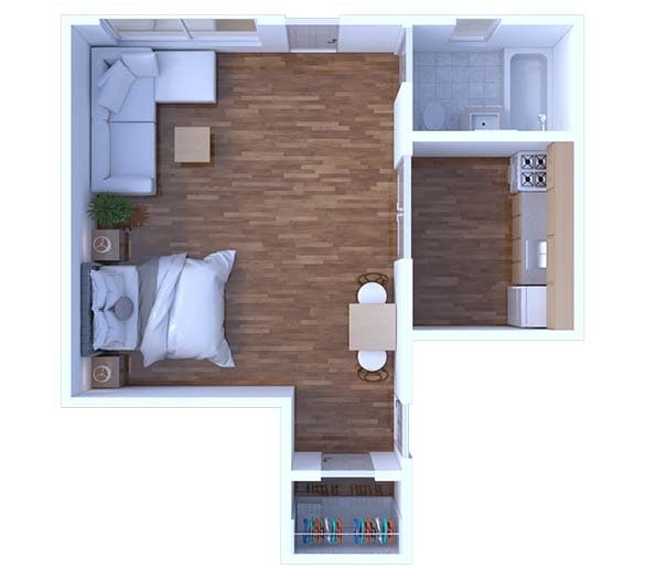 Floor Plan - Studio Floor Plan S28 670 2R