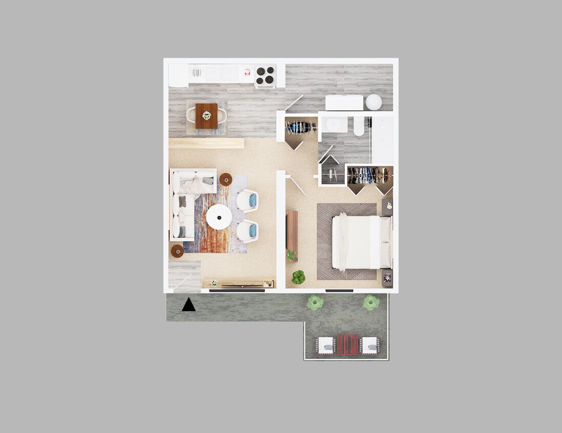 Floor Plan - One Bed One Bath S