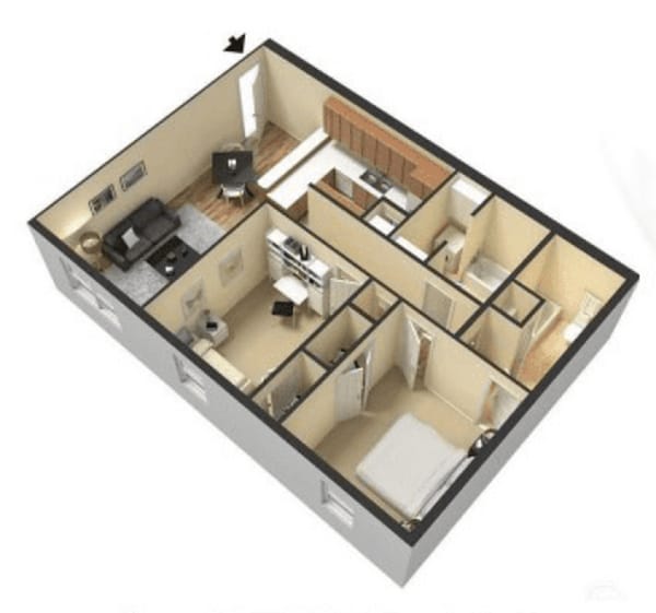 2 bedroom - 2 Bedroom, 2 Bath
