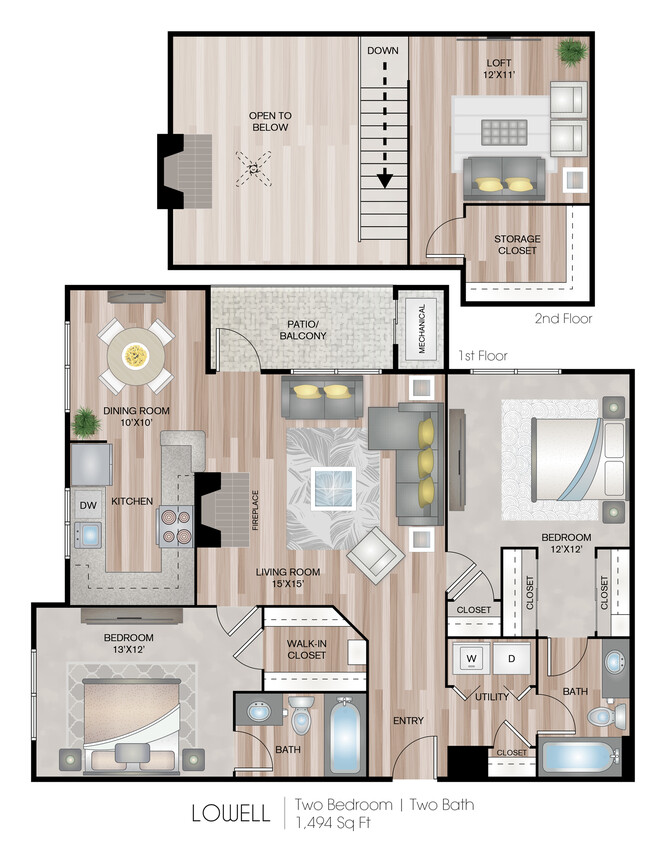 1494 Square Feet - Lowell with Loft