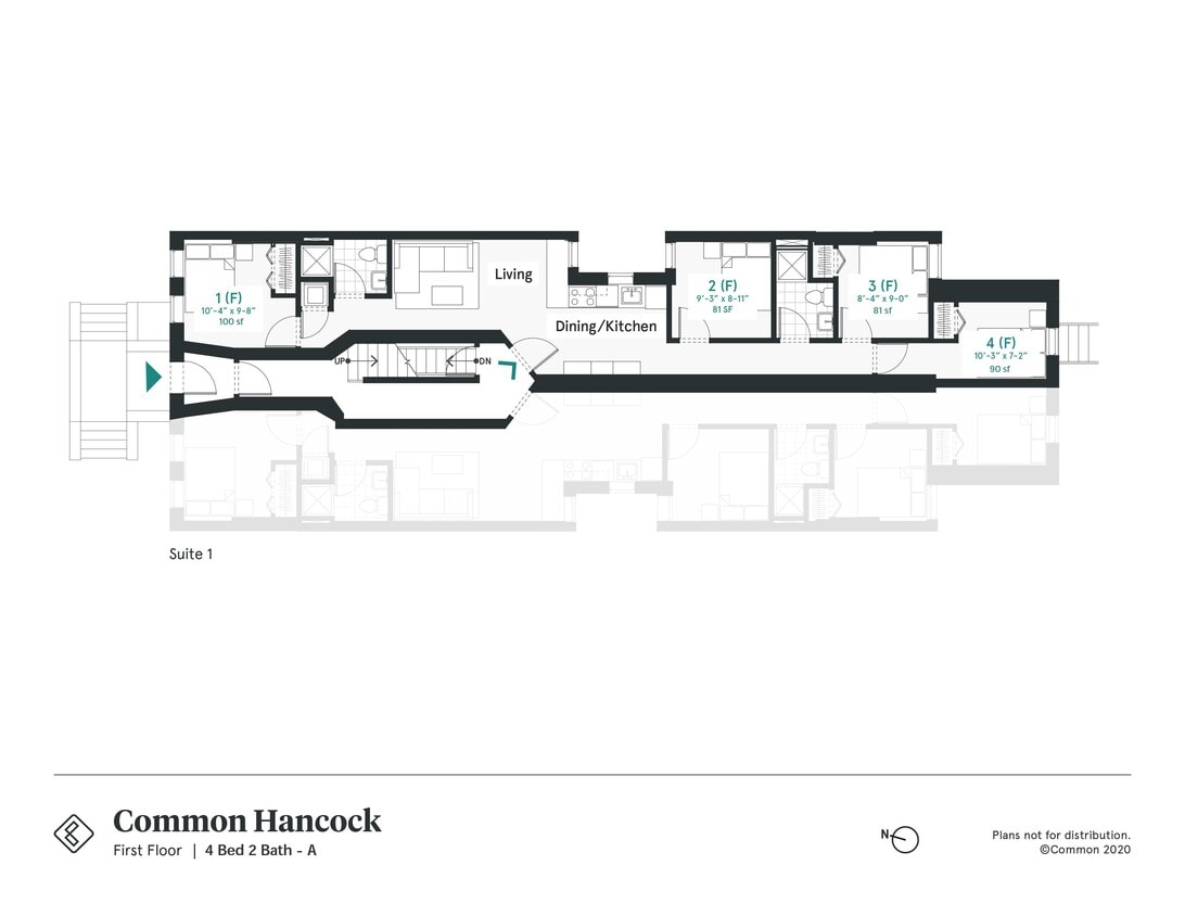 Floor Plan - Private Bedroom in Shared 4 Bed 2 Bath