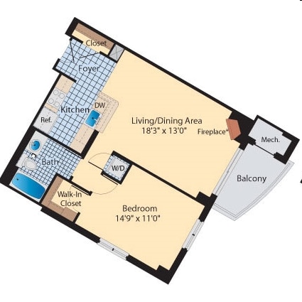 1BR/1BA 694 - Instrata_Madrid_694